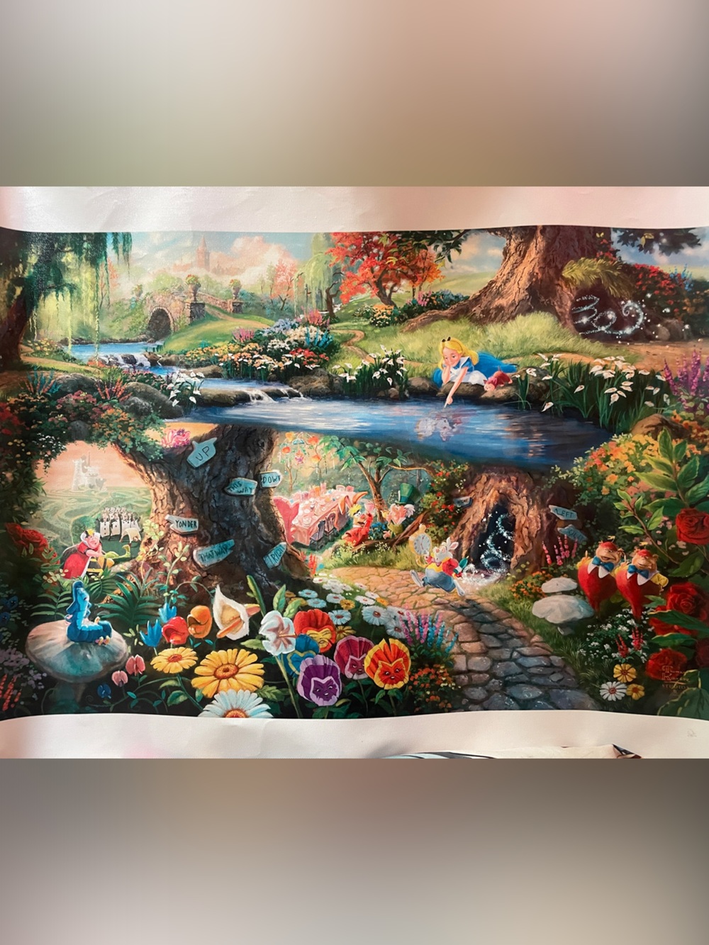 Thomas Kinkade Disney collection piece. Gallery size unframed .